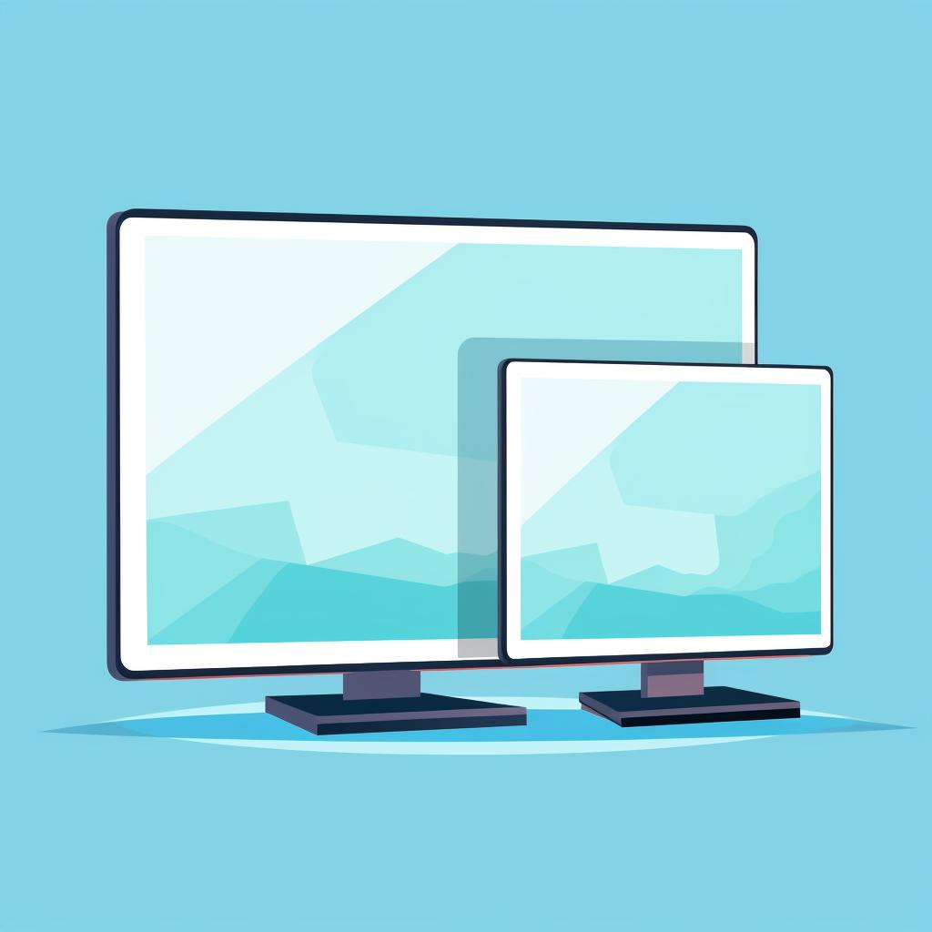 TV screen mirroring the display of a PC