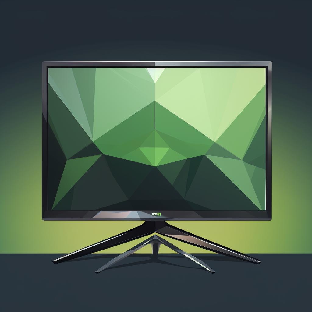 A TV displaying the mirrored screen from a device via NVIDIA Shield.