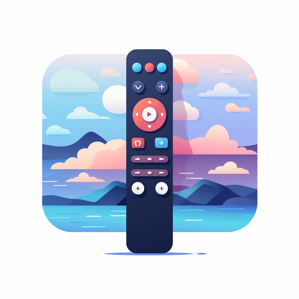 TV remote navigating to the screen mirroring option