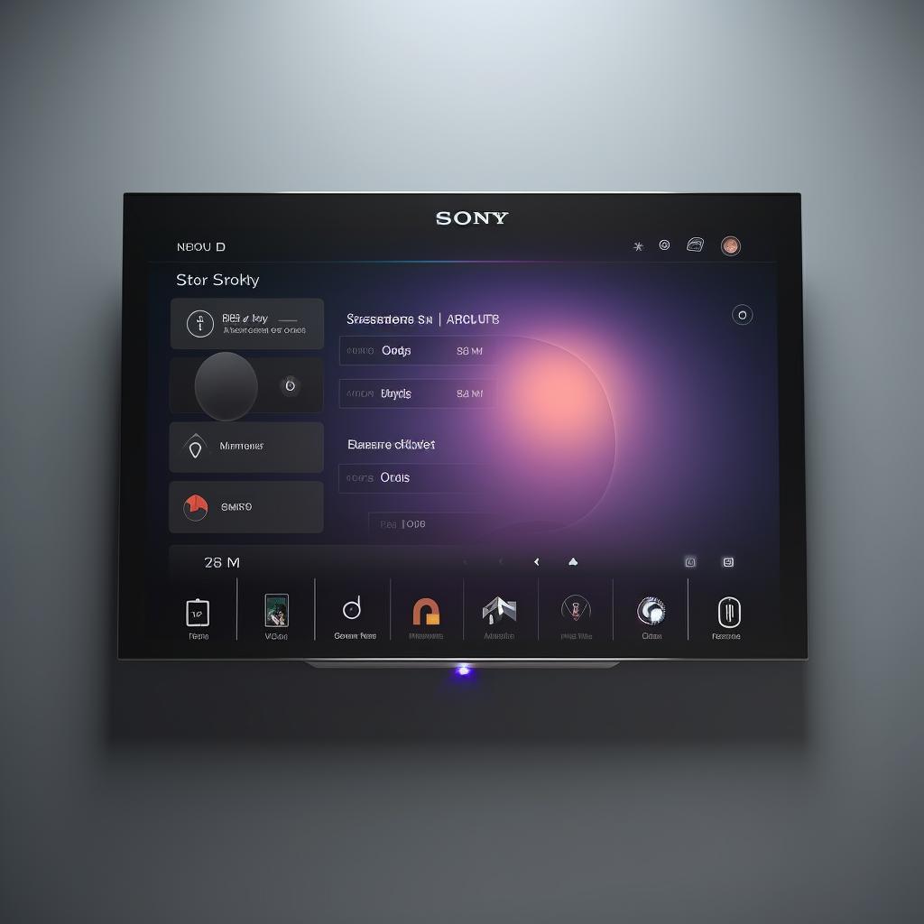 Sony TV menu with screen mirroring settings highlighted