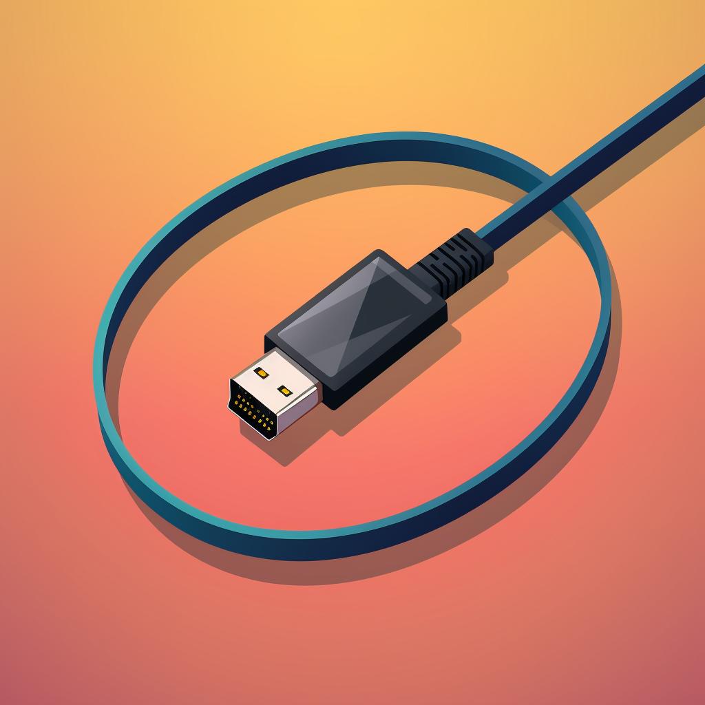HDMI cable connected to TV