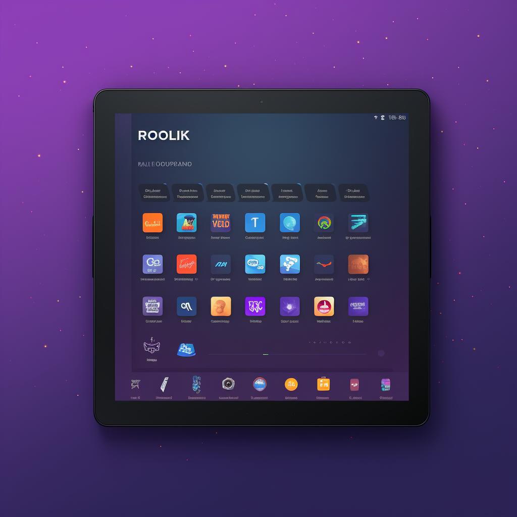 Android tablet showing list of devices with Roku selected